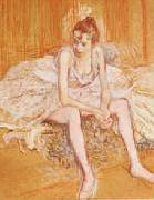  Henri  Toulouse-Lautrec Dancer Seated oil painting